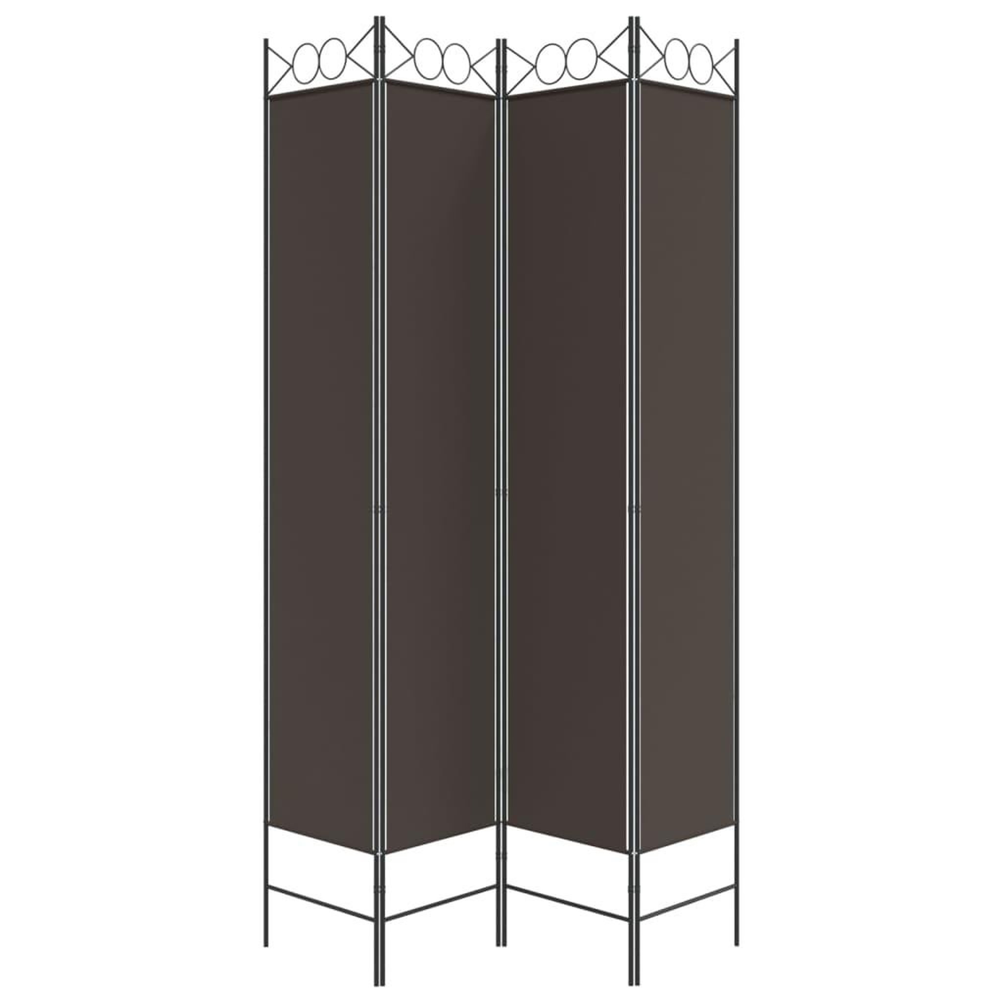 Voir la diapositive 4 : VIDAXL Cloison de separation 4 panneaux marron 160x220 cm tissu