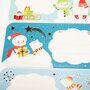  12 étiquettes adhésives de Noël - Bonhomme de neige et Ours blanc