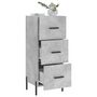 Voir la diapositive 4 : VIDAXL Buffet Gris beton 34,5x34x90 cm Bois d'ingenierie