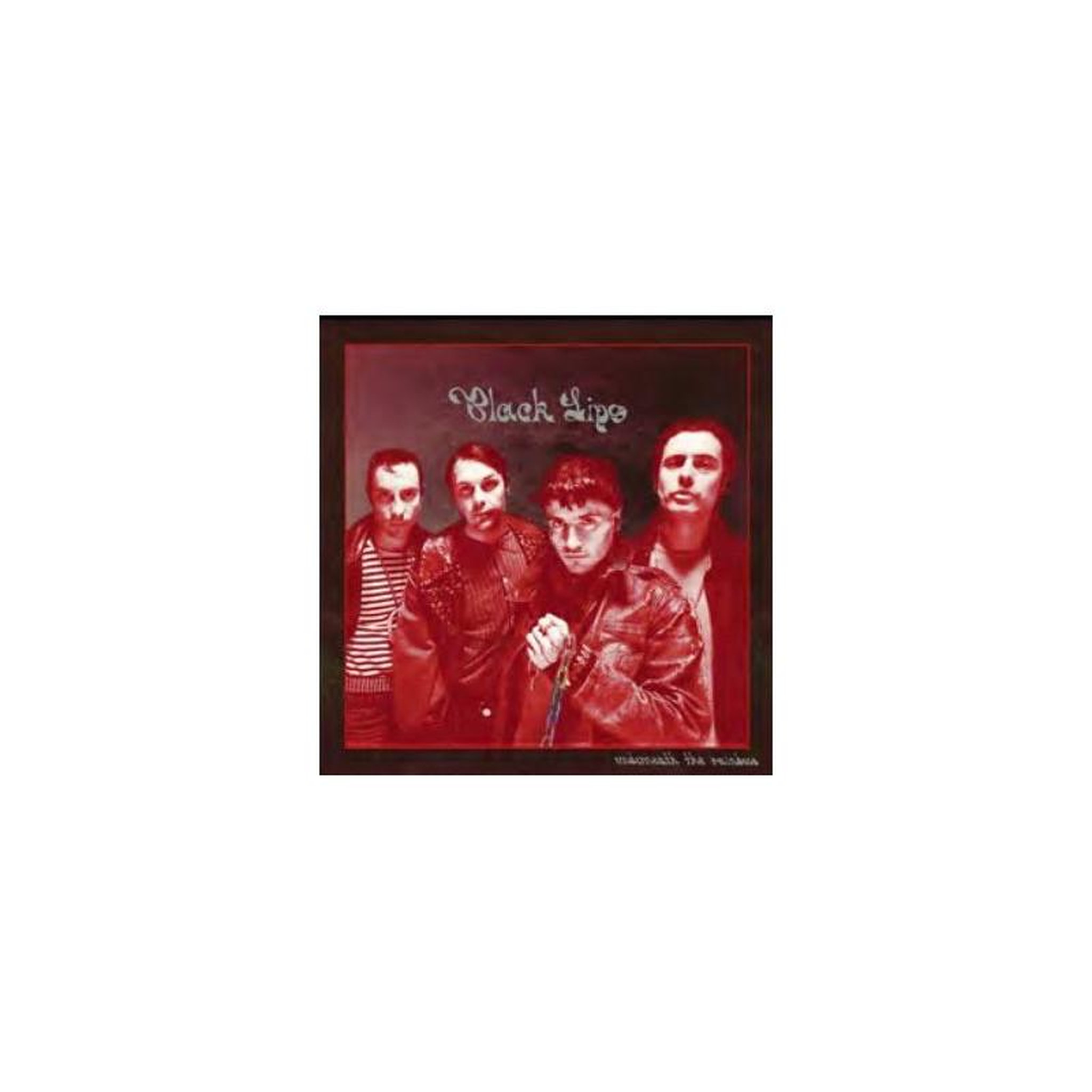 Single vinyle 33t rouge black lips underneath the rainbow, disque 30 cm avec carte de