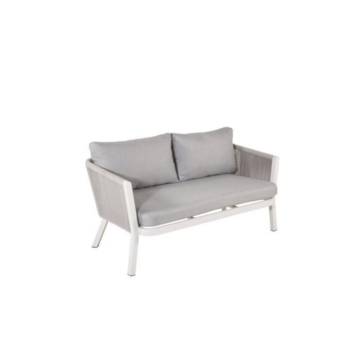 Paris Prix Salon de Jardin  Virya  150cm Blanc & Gris