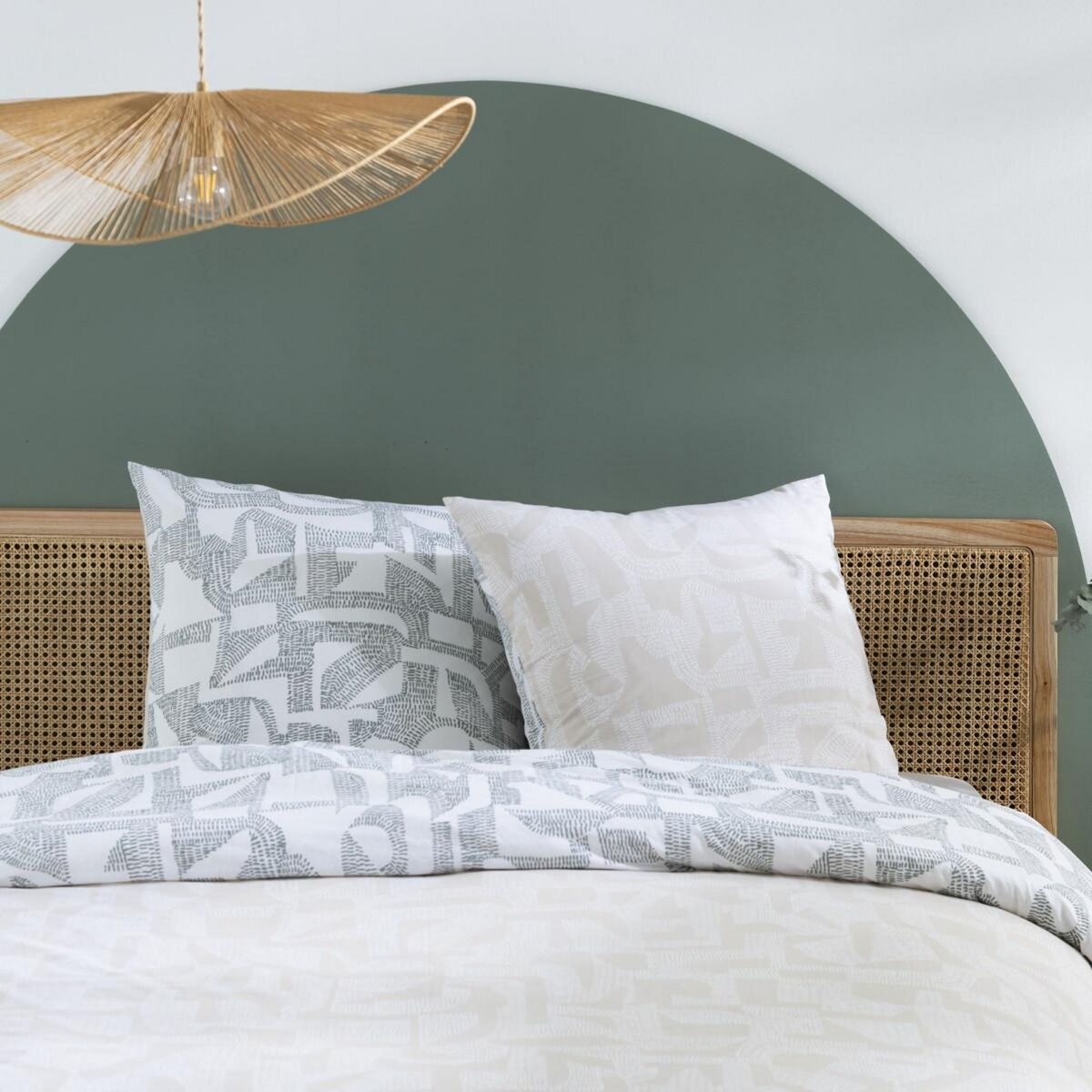 FUTURE HOME Parure de lit 2 personnes géométrique abstrait réversible