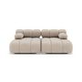 Voir la diapositive 3 : LISA DESIGN Ruby - canapé droit 4 places avec double méridienne - assise profonde - en velours texturé