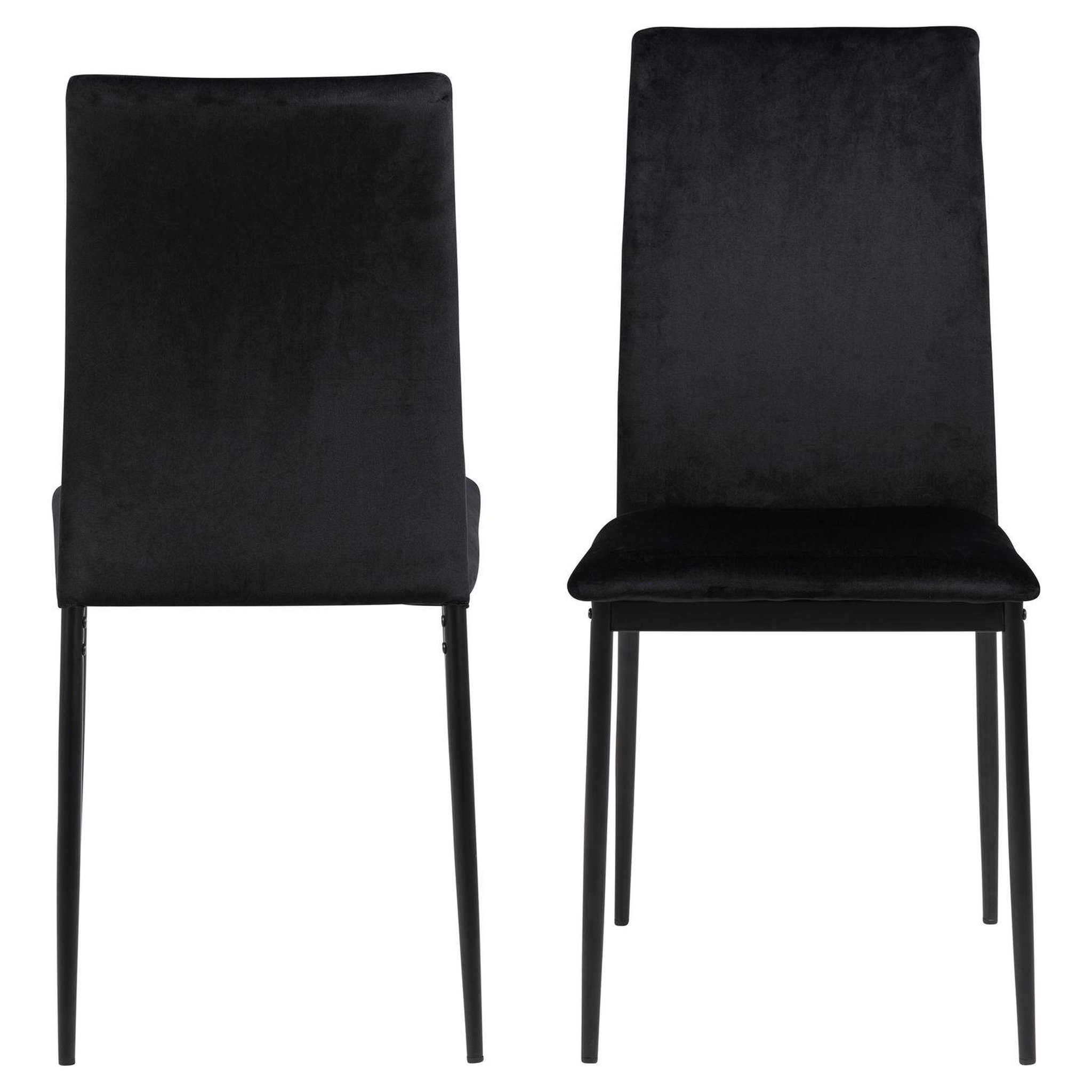 Voir la diapositive 4 : TOILINUX Lot de 4 Chaises de salle à manger Julia en tissu et métal