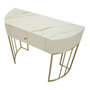 Voir la diapositive 4 : Paris Prix Console Design Effet Marbre  Sharon  100cm Blanc & Or