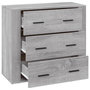 Voir la diapositive 4 : VIDAXL Buffet Sonoma gris 80x33x70 cm Bois d'ingenierie