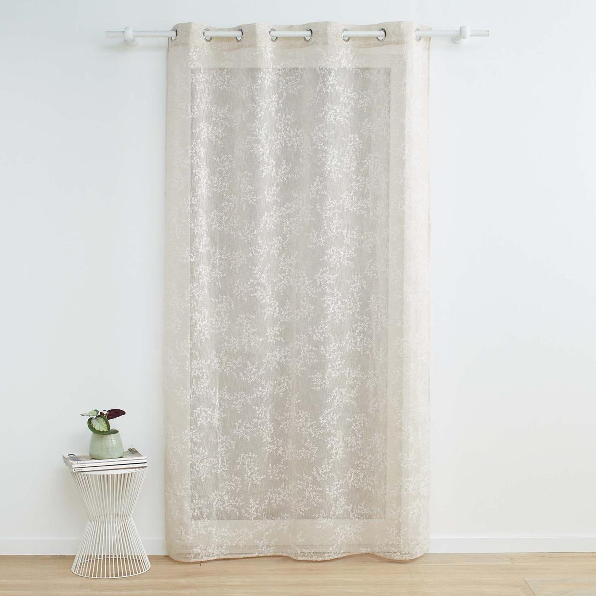 Voir la diapositive 4 : Douceur d'Intérieur Rideau voilage à œillets  karla  140x280cm taupe