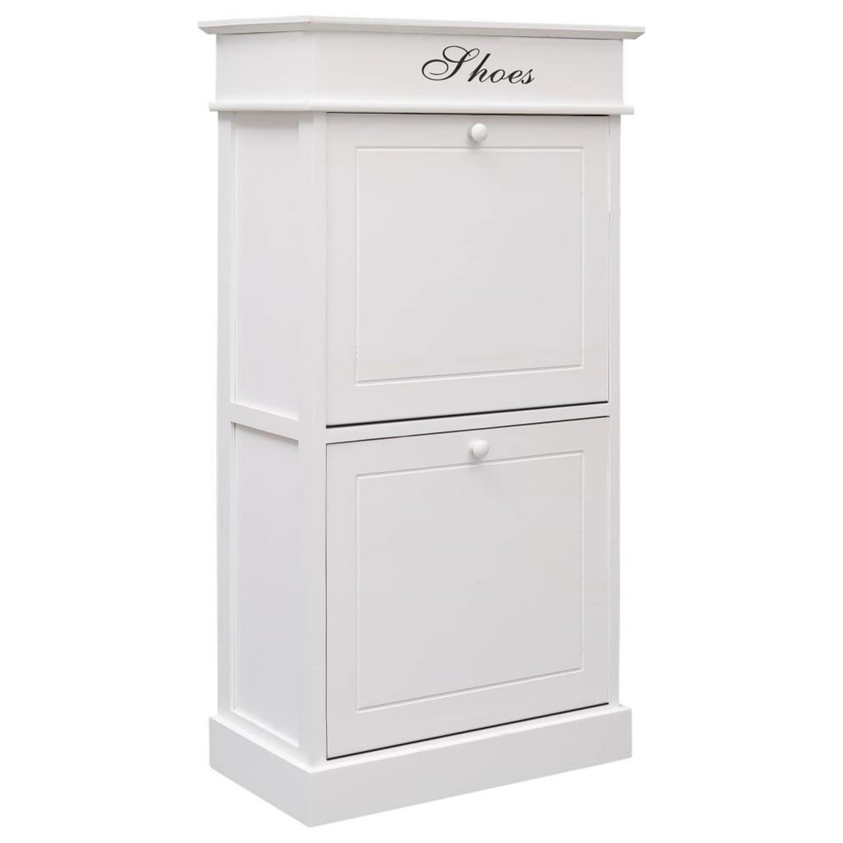 VIDAXL Armoire a chaussures Blanc 50 x 28 x 98 cm Bois de Paulownia