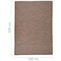 Voir la diapositive 6 : VIDAXL Tapis a tissage plat d'exterieur 160x230 cm Marron