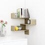 Voir la diapositive 3 : VIDAXL Etagere d'angle murale Chene Sonoma 40x40x50 cm bois ingenierie