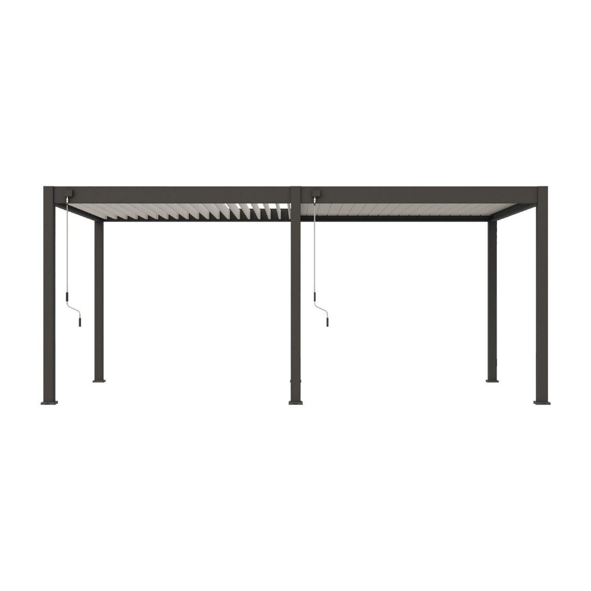 Pergola Bioclimatique autoportée 3x6 m - Aluminium Anthracite/blanc -  VS OmBREA®