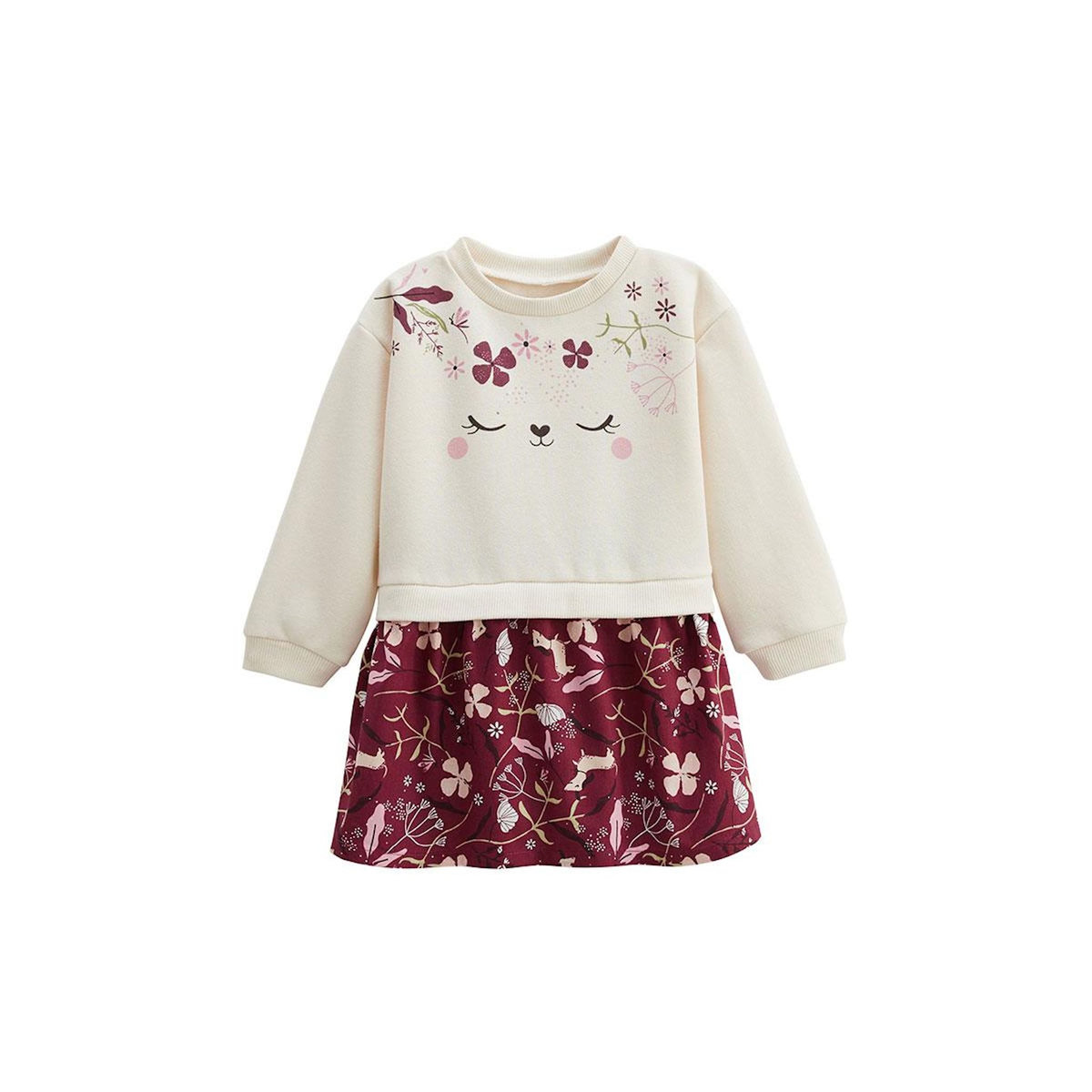 Petit Béguin Robe enfant en molleton Mila