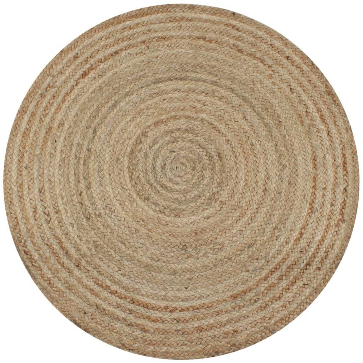 VIDAXL Tapis Jute tresse 120 cm rond
