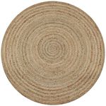 VIDAXL Tapis Jute tresse 120 cm rond