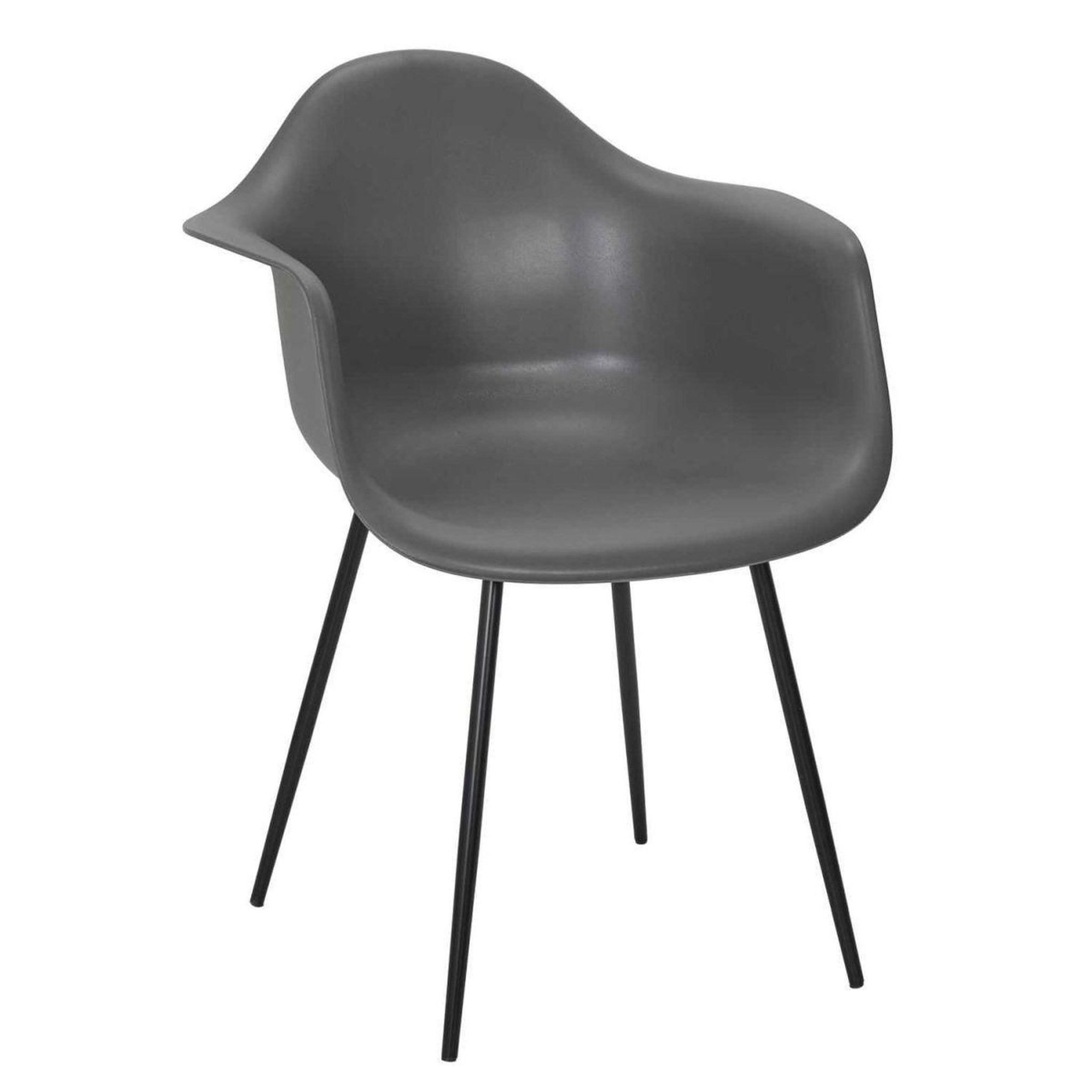 Voir la diapositive 2 : The Home Deco Factory Lot de 4 chaises fauteuil  gustav  85cm gris