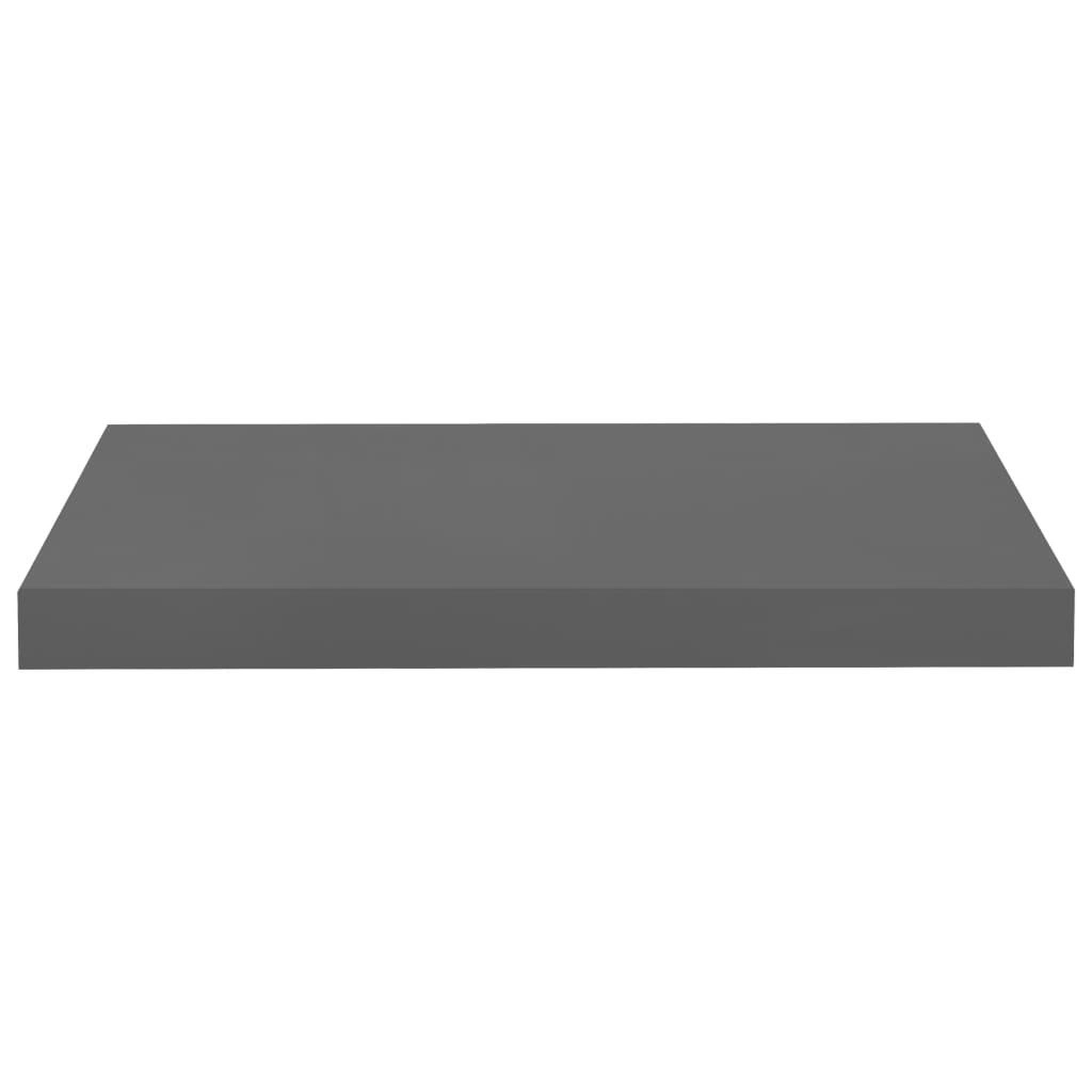 Voir la diapositive 4 : VIDAXL Etagere murale flottante Gris brillant 50x23x3,8 cm MDF