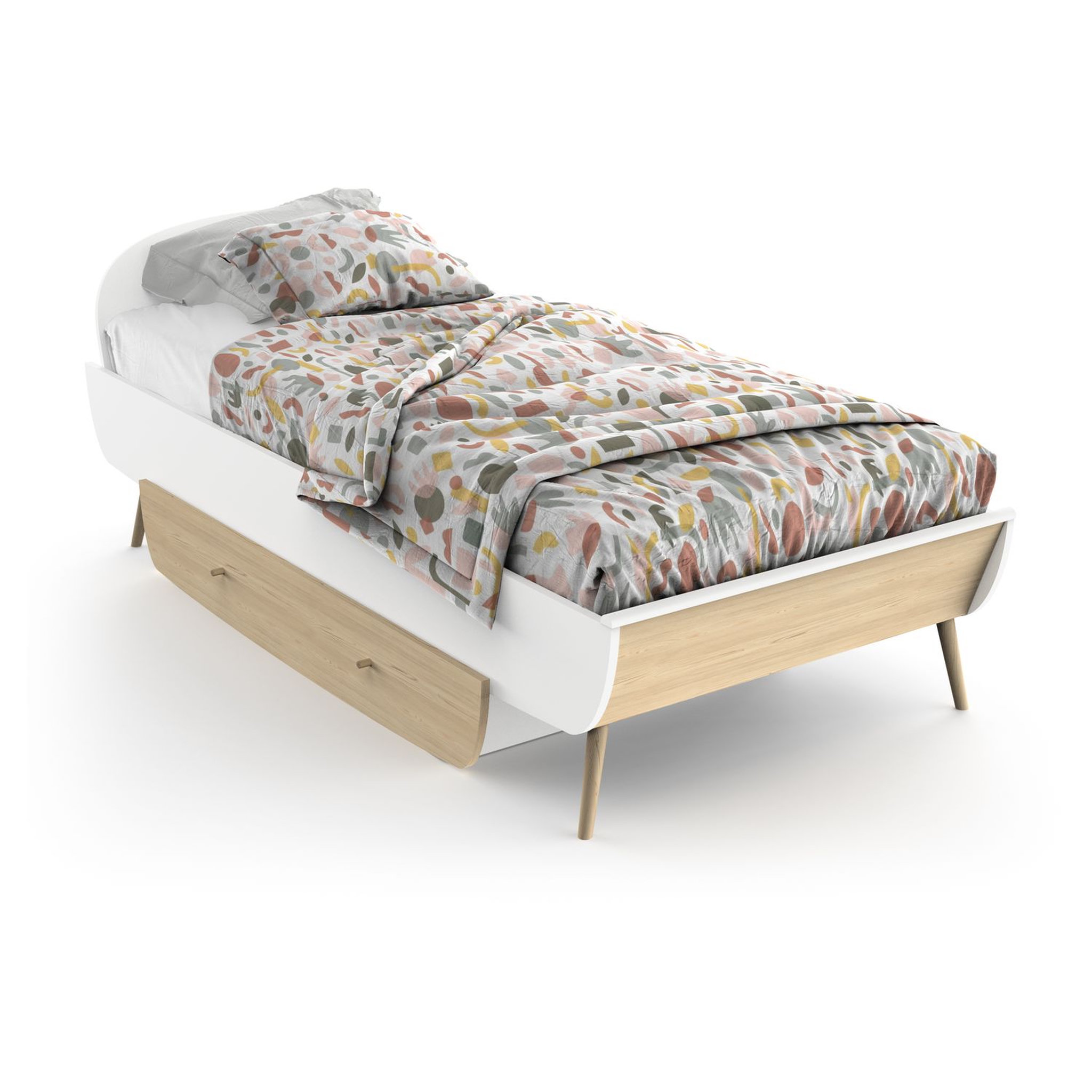 Voir la diapositive 6 : Lit enfant 90X200 cm blanc LINIA 