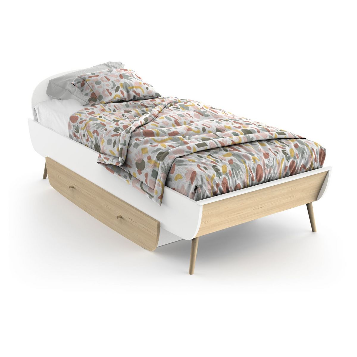 Lit enfant 90X200 cm blanc LINIA 