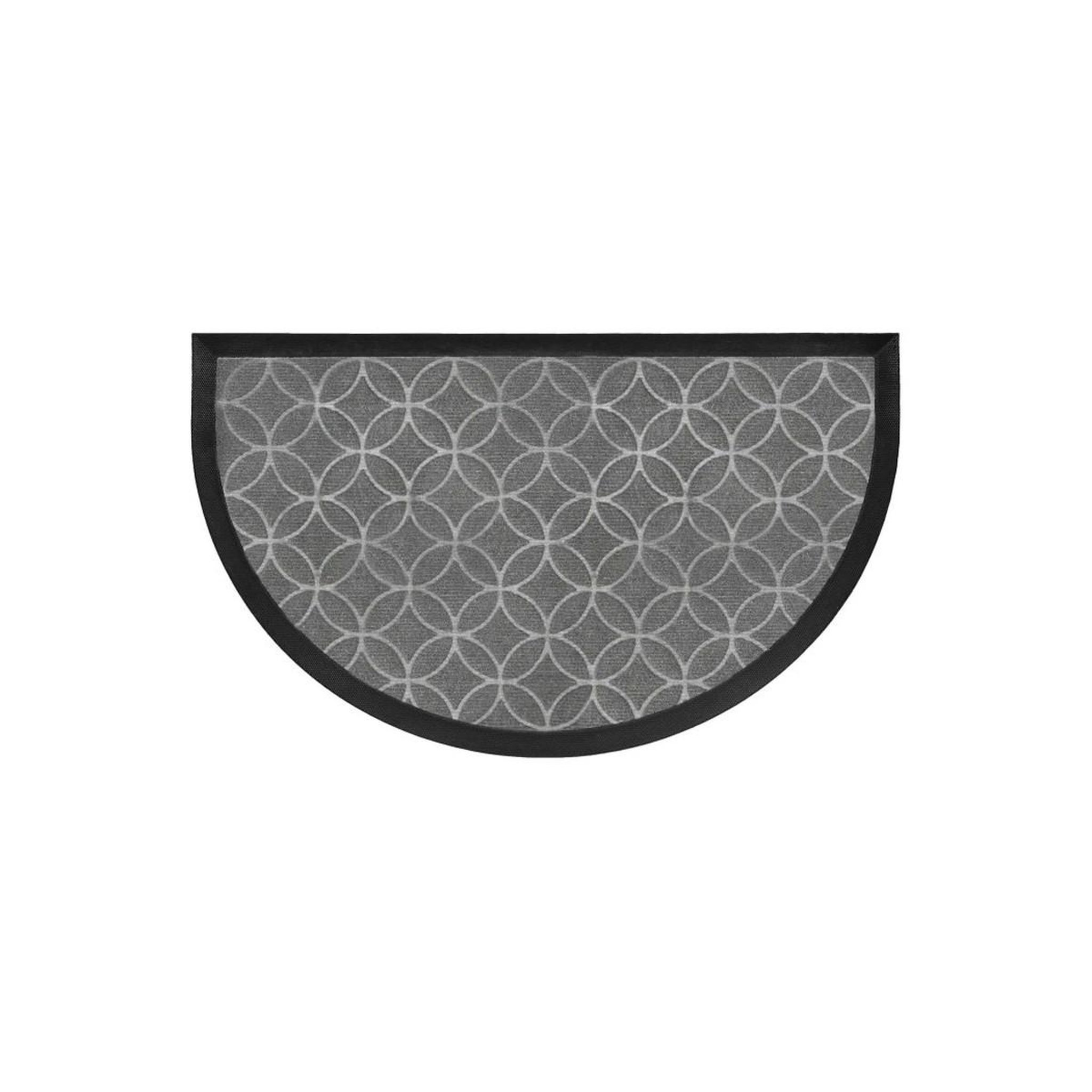 Douceur d'Intérieur Tapis d'Entrée Demi-Lune  Emilio  45x75cm Gris