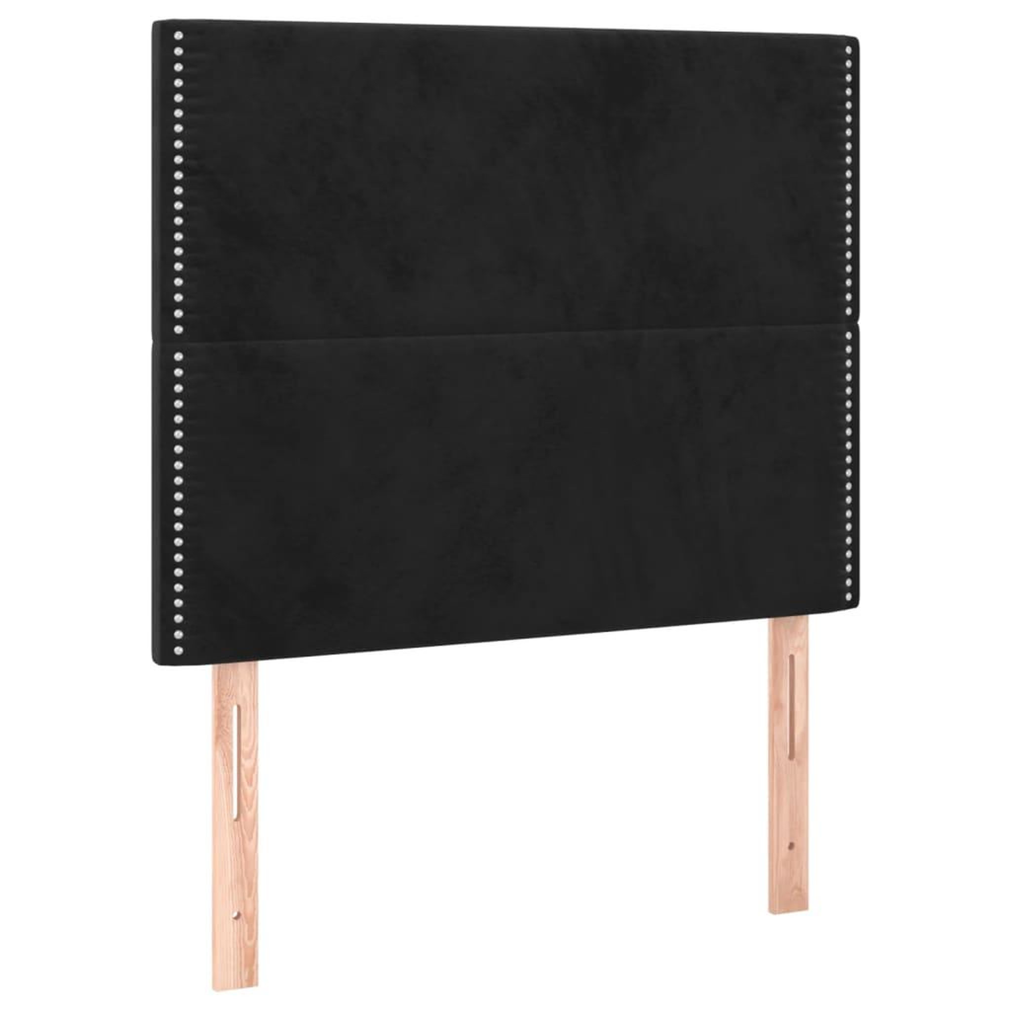 Voir la diapositive 2 : VIDAXL Tetes de lit 2 pcs Noir 100x5x78/88 cm Velours