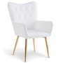 Voir la diapositive 1 : Paris Prix Fauteuil Scandinave Bouclette  Dolna  100cm Blanc