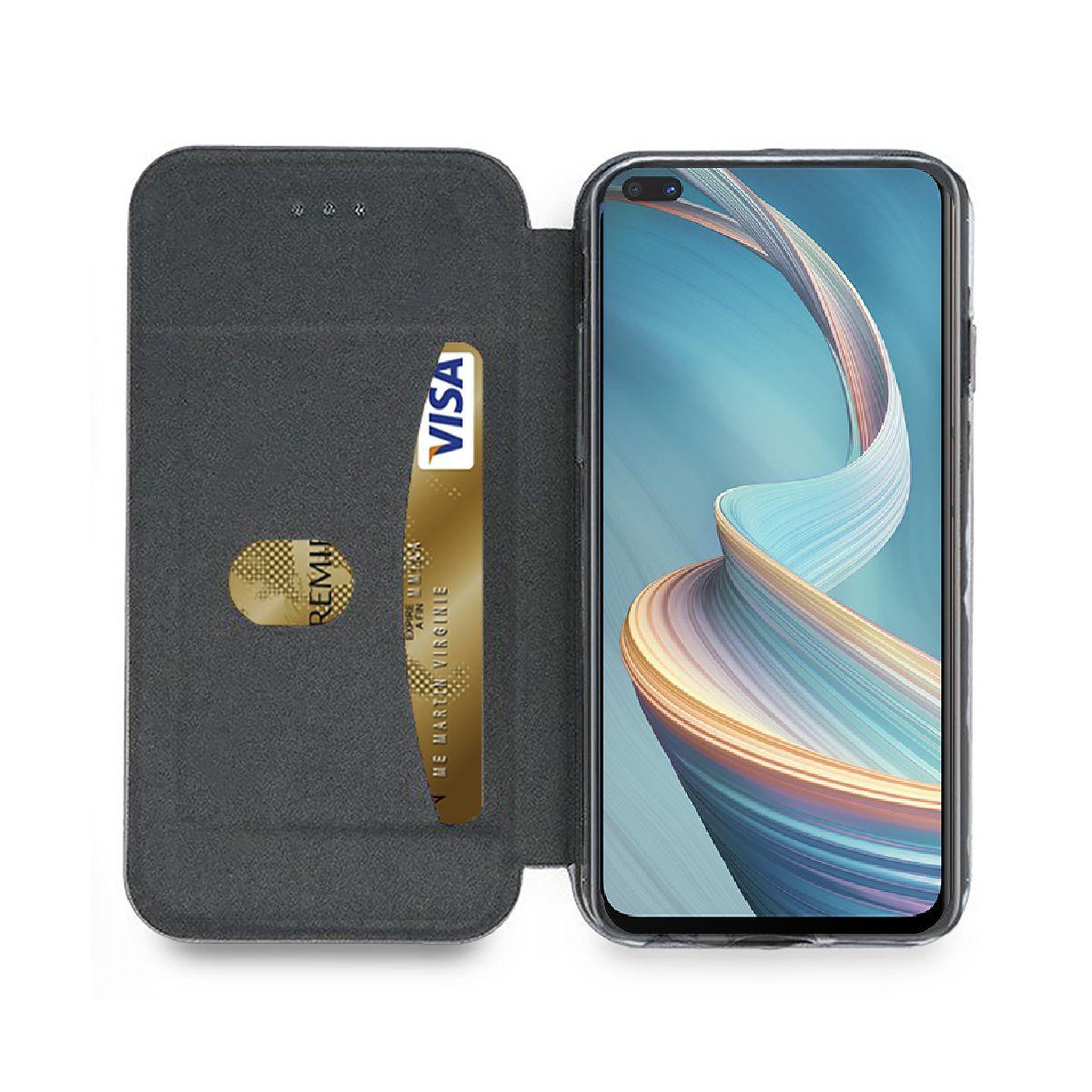 Voir la diapositive 3 : IBROZ Etui oppo reno 4z cuir rose gold