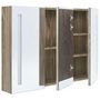 Voir la diapositive 5 : VIDAXL Armoire de salle de bain a miroir LED 89x14x62 cm chene
