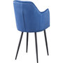 Voir la diapositive 4 : Habitat et Jardin Lot de 2 chaises  Velma  en velours avec accoudoirs - Bleu