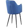 Voir la diapositive 4 : Habitat et Jardin Lot de 2 chaises  Velma  en velours avec accoudoirs - Bleu