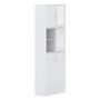 Voir la diapositive 1 : Armoire de salle de bain 1 miroir 2 portes 2 tiroir 1 bac à linge Blanc BATH