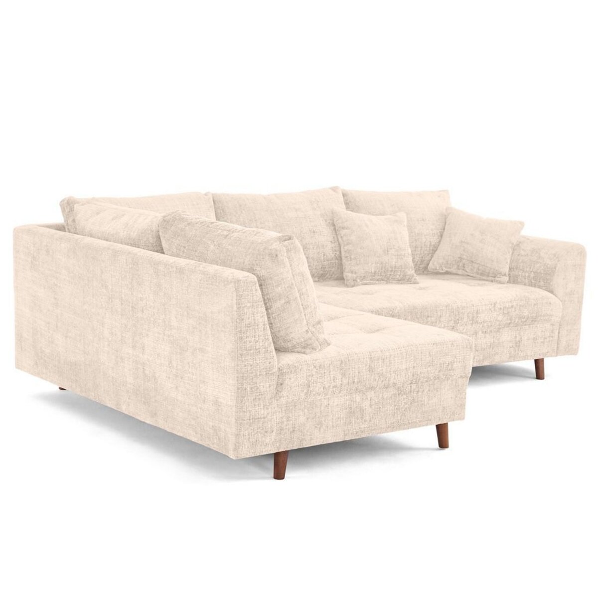 LISA DESIGN Rune - canapé d'angle gauche 4 places en velours texturé