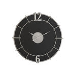 Paris Prix Horloge Murale en Métal  Silver Glam  60cm Noir