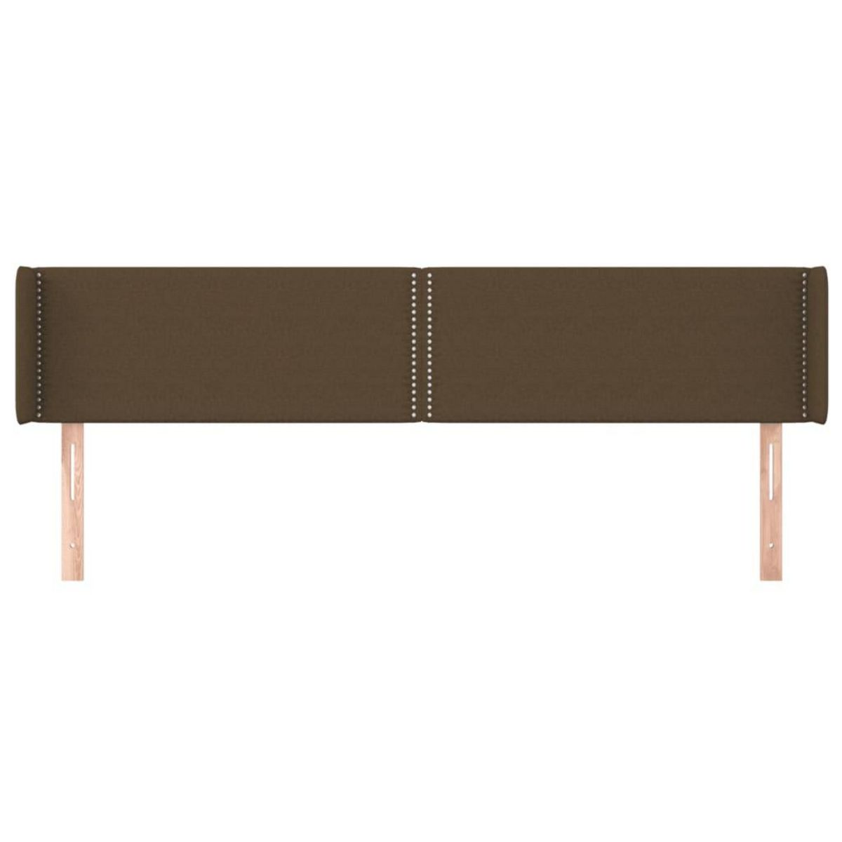 VIDAXL Tete de lit avec oreilles Marron Fonce 163x16x78/88 cm Tissu