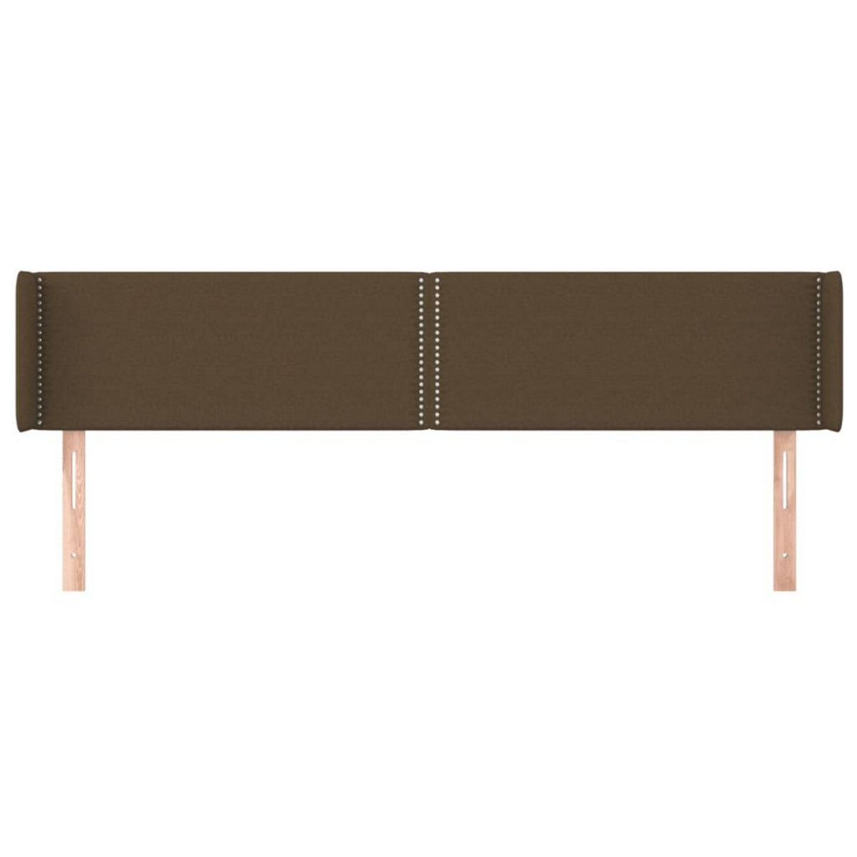 VIDAXL Tete de lit avec oreilles Marron Fonce 163x16x78/88 cm Tissu