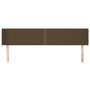 Voir la diapositive 3 : VIDAXL Tete de lit avec oreilles Marron Fonce 163x16x78/88 cm Tissu