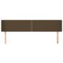 Voir la diapositive 3 : VIDAXL Tete de lit avec oreilles Marron Fonce 163x16x78/88 cm Tissu