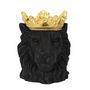 Voir la diapositive 2 : Paris Prix Cache-Pot Tête de Lion  Couronne  39cm Noir