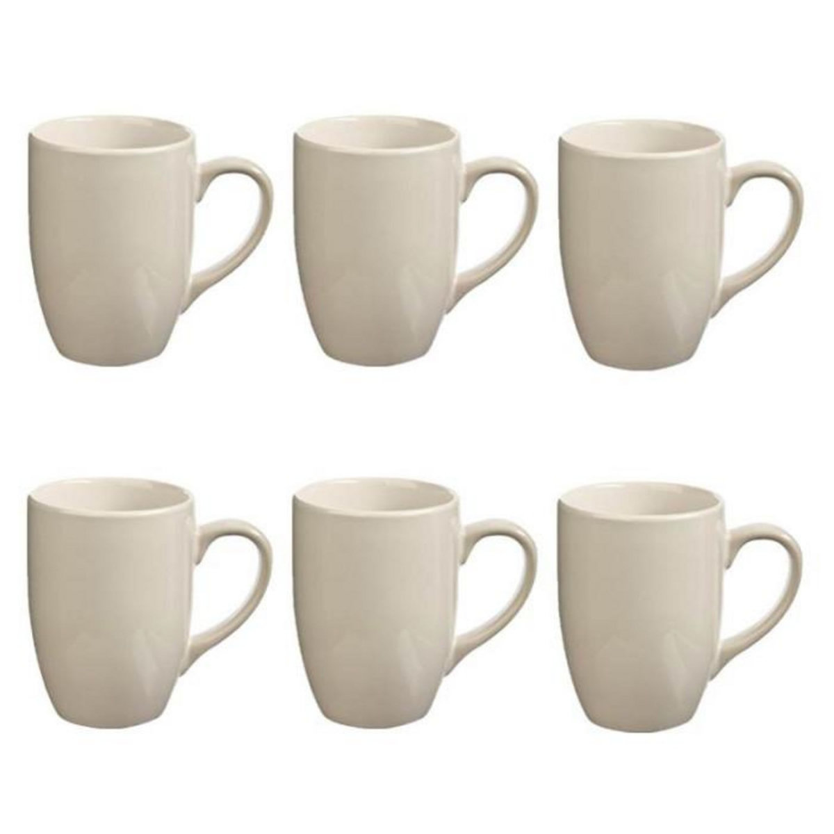 SECRET DE GOURMET Lot de 6 Mugs  Colorama  38cl Blanc