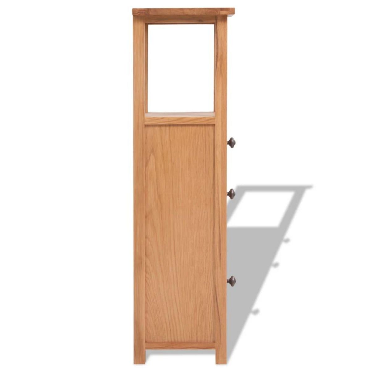 VIDAXL Etagere d'angle 26x26x94 cm Bois de chene massif