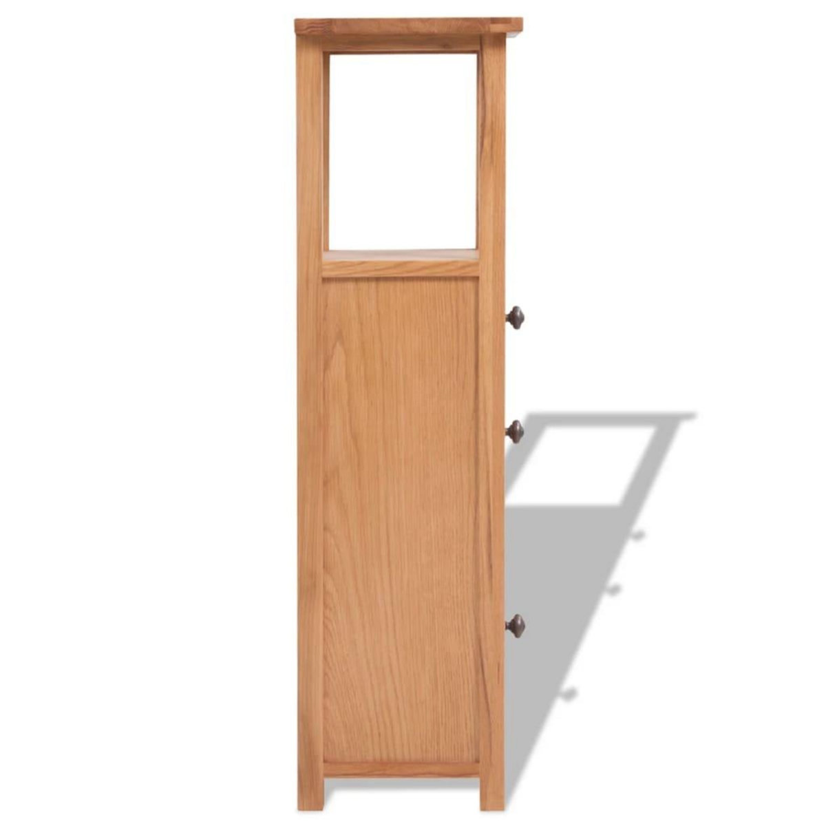 VIDAXL Etagere d'angle 26x26x94 cm Bois de chene massif
