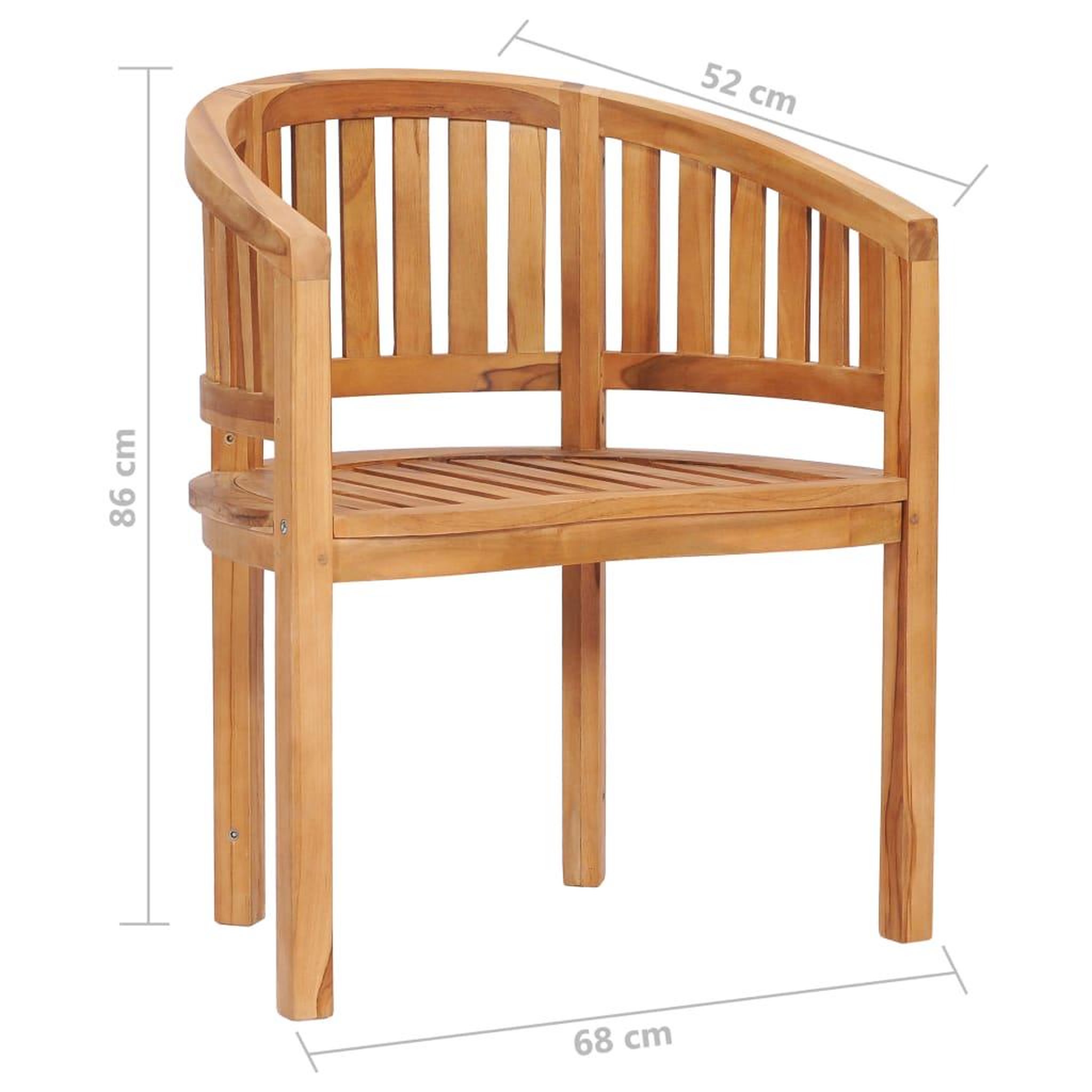 Voir la diapositive 6 : VIDAXL Salon de jardin 5 pcs en forme de banane Bois de teck solide