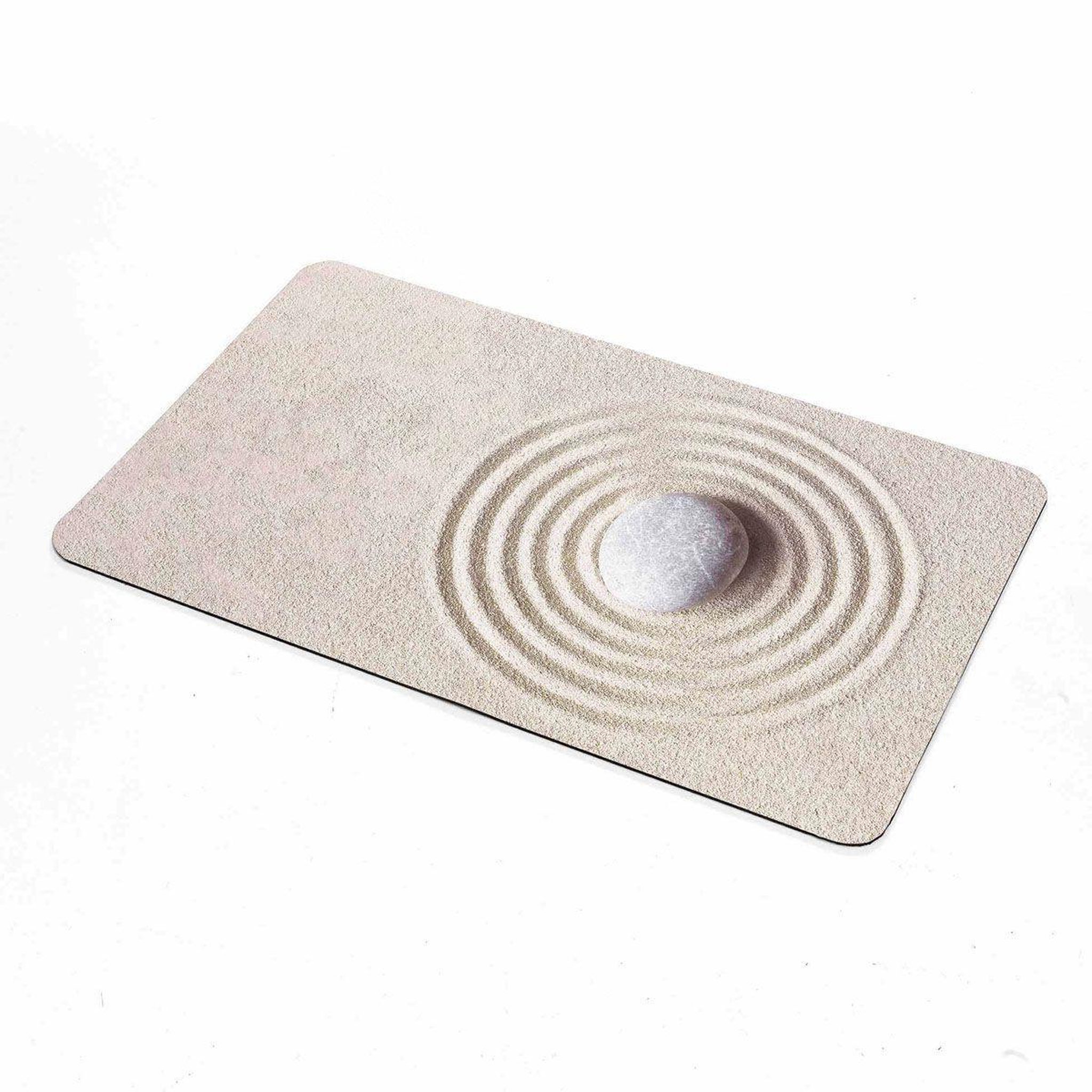 Voir la diapositive 4 : Douceur d'Intérieur Tapis de bain imprimé  serena  50x80cm beige