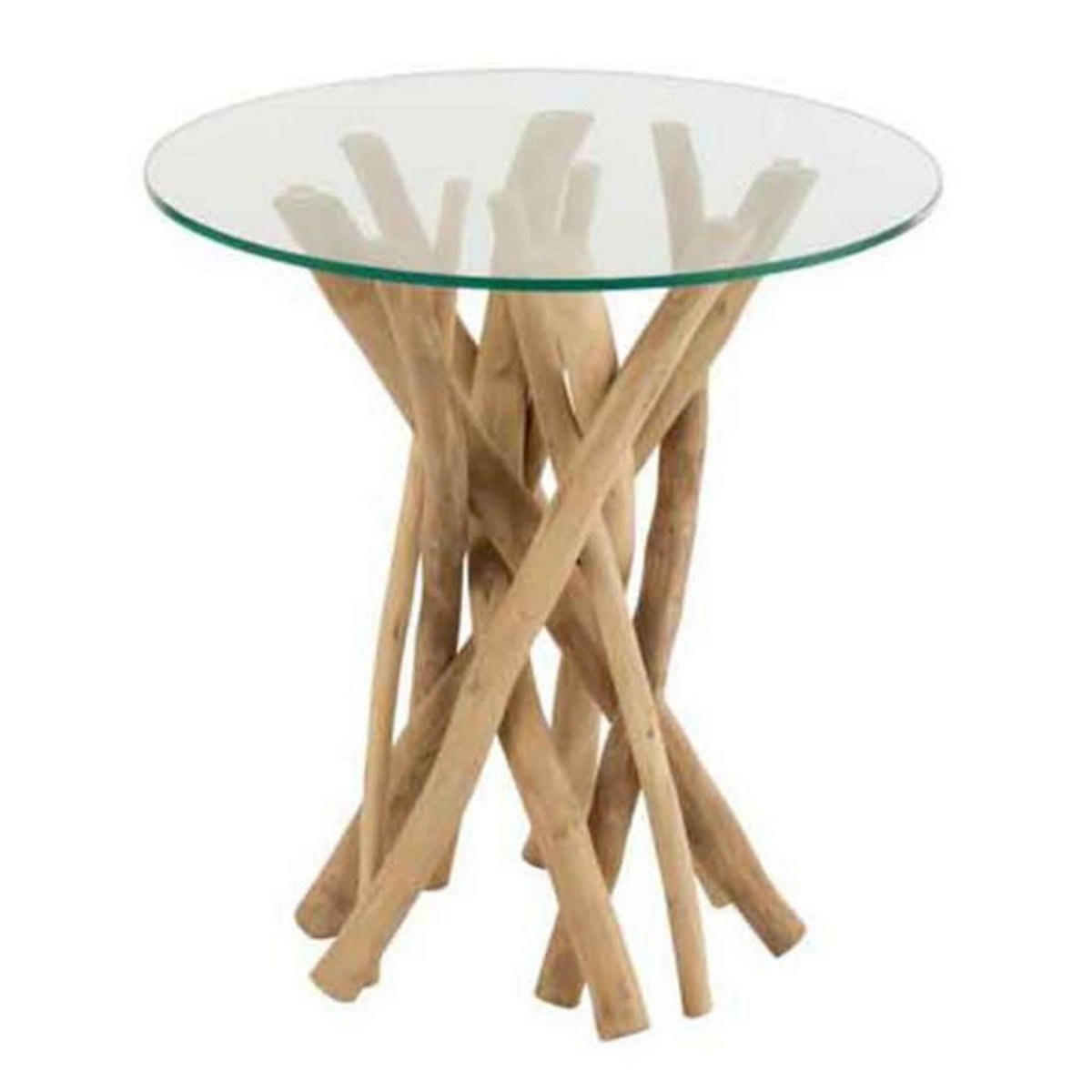 Paris Prix Table d'Appoint en Teck  Driftwood  50cm Naturel