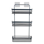 Paris Prix Serviteur de Douche 3 Niveaux  Filaire Premium  49cm Noir