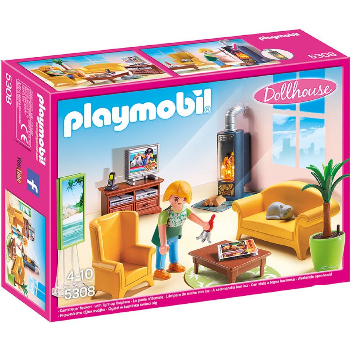 PLAYMOBIL 5308 - Dollhouse - Salon avec poêle à bois