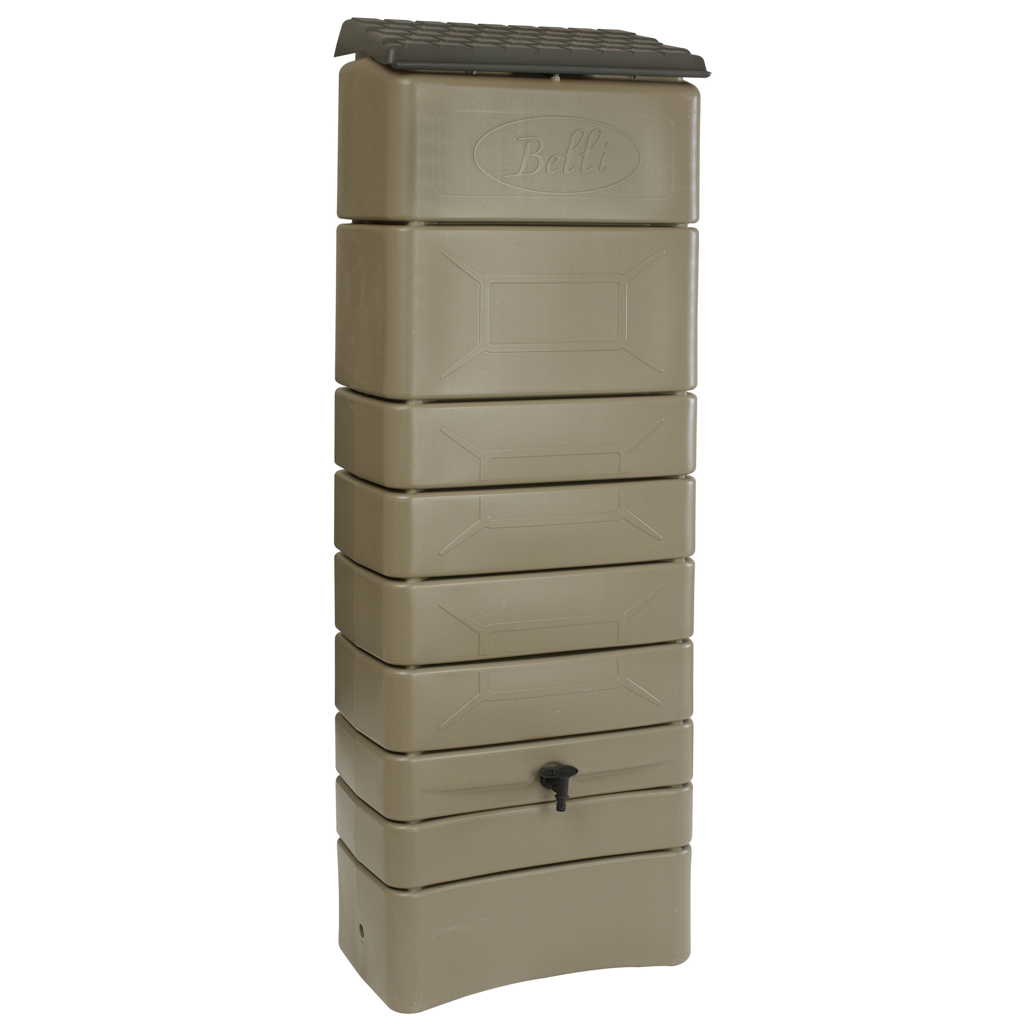 Voir la diapositive 2 : Belli Récupérateur d'eau Taupe - 300L - MURAL