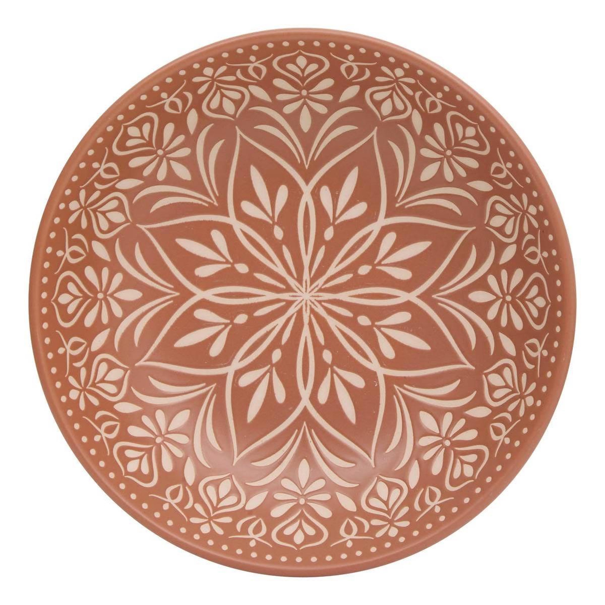 Voir la diapositive 2 : SECRET DE GOURMET Lot de 6 assiettes creuses en céramique  inès  20cm terracotta