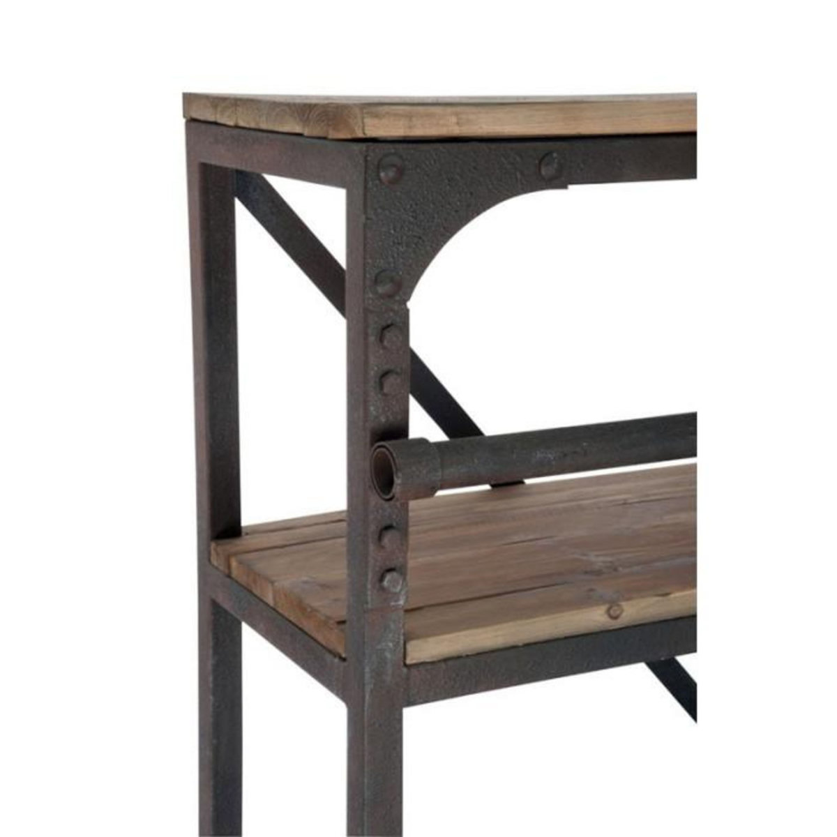 Paris Prix Etagère 4 Niveaux  Echelle  243cm Naturel & Noir