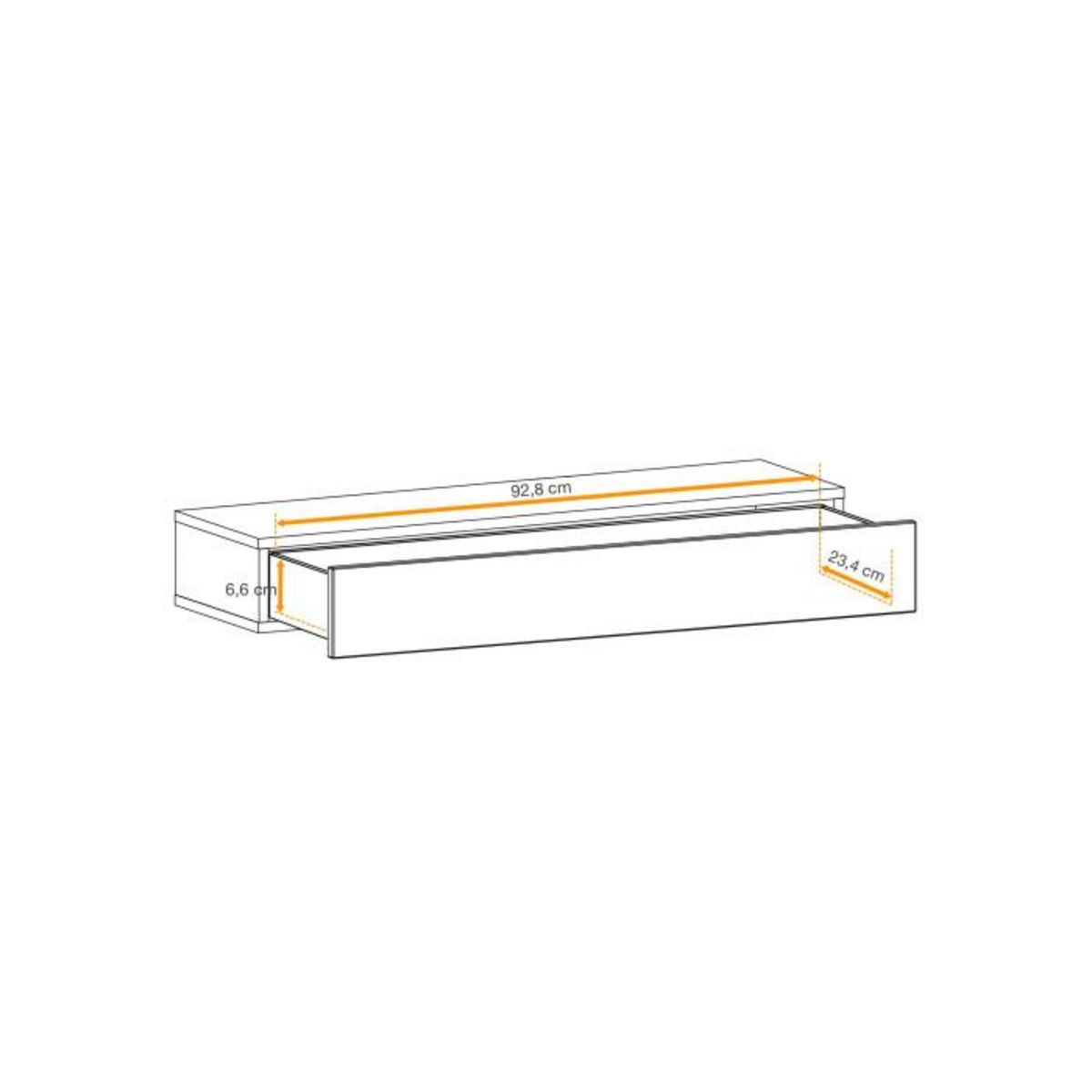 Paris Prix Tiroir Mural Design  Easy  100cm Naturel