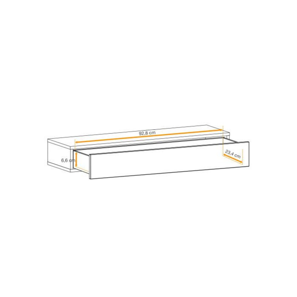 Paris Prix Tiroir Mural Design  Easy  100cm Naturel